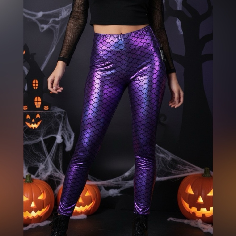 ✨ Mystical Mermaid Iridescent Leggings - Halloween and Festival Ready! ✨